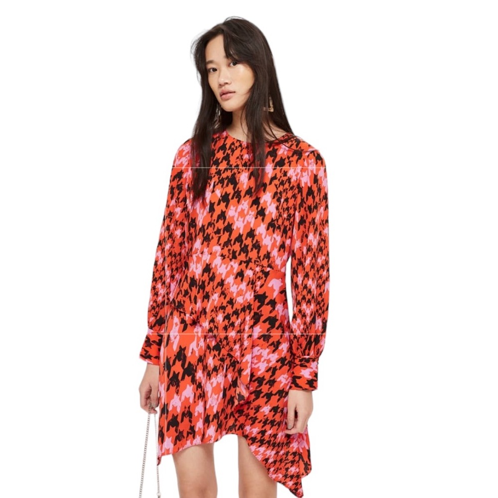 Topshop Multicolor Asymmetric Dress